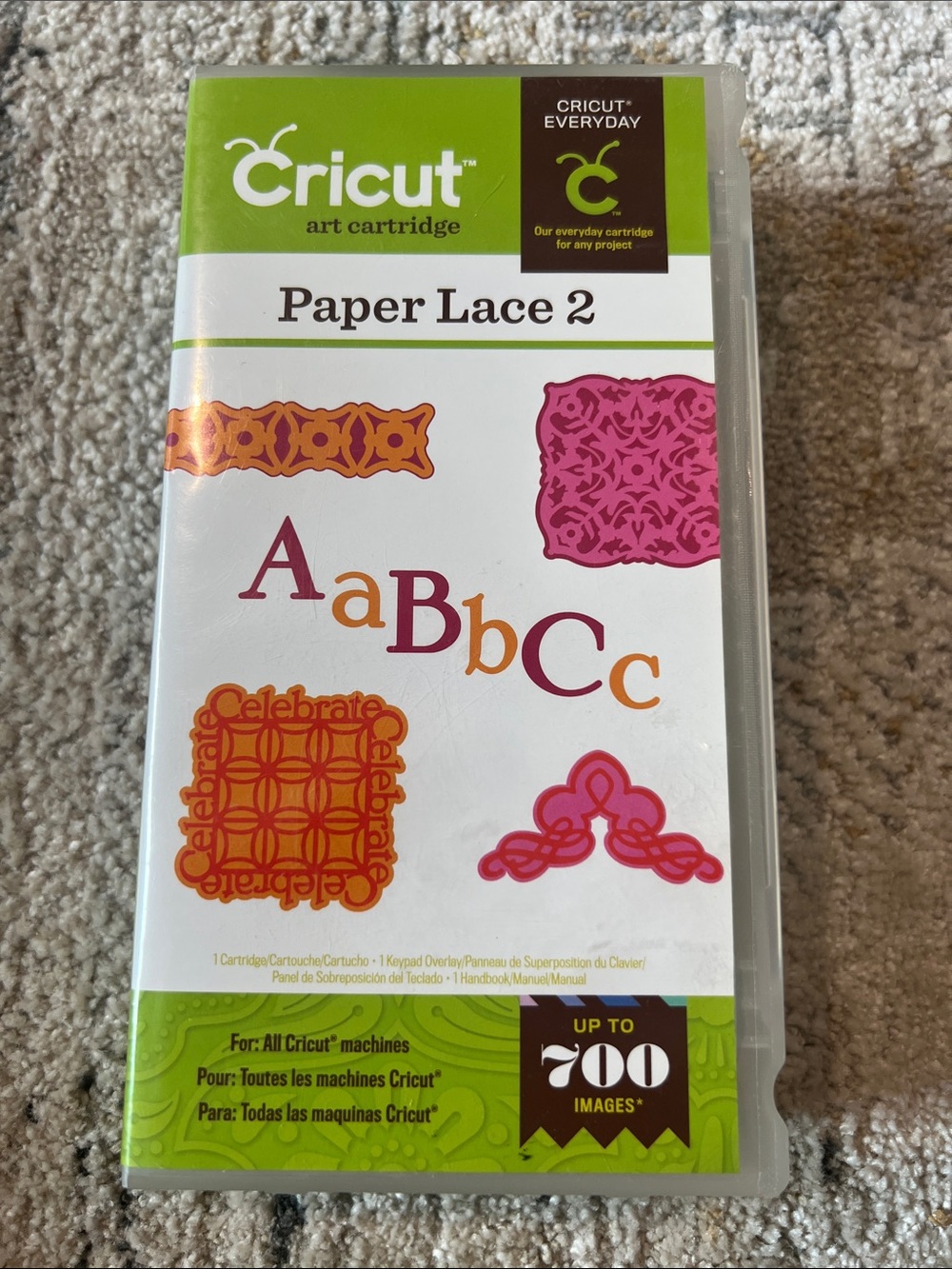 Cricut Paper Lace 2 Cartridge in Pink and Orange z91